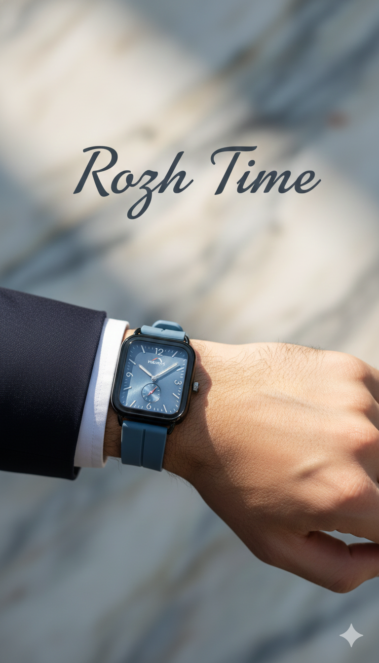 ساعت HERYI صفحه و بند آبی