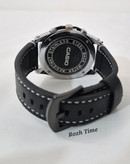 ساعت طرح CASIO EDIFICE- طرح کورنو، صفحه و بند زرشکی چرم صنعتی