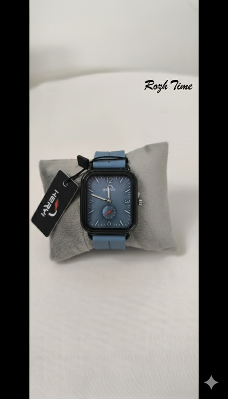 ساعت هری HERYI مستطیلی رنگ آبی