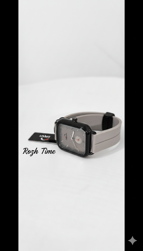 ساعت هری HERYI مستطیلی رنگ طوسی