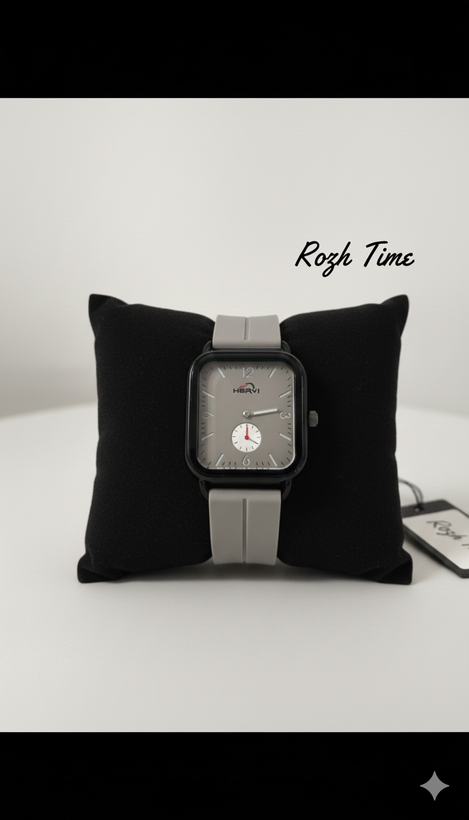 ساعت هری HERYI مستطیلی رنگ طوسی