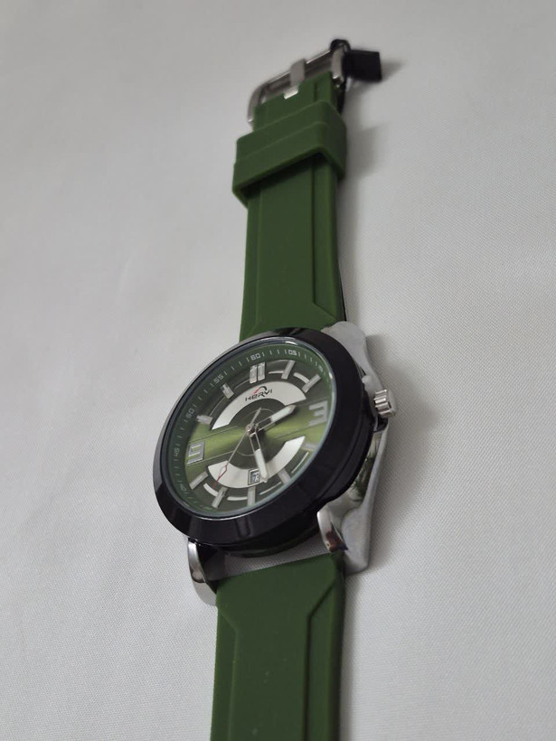 ساعت HERYI سبز طرح کورنو بند سیلیکونی