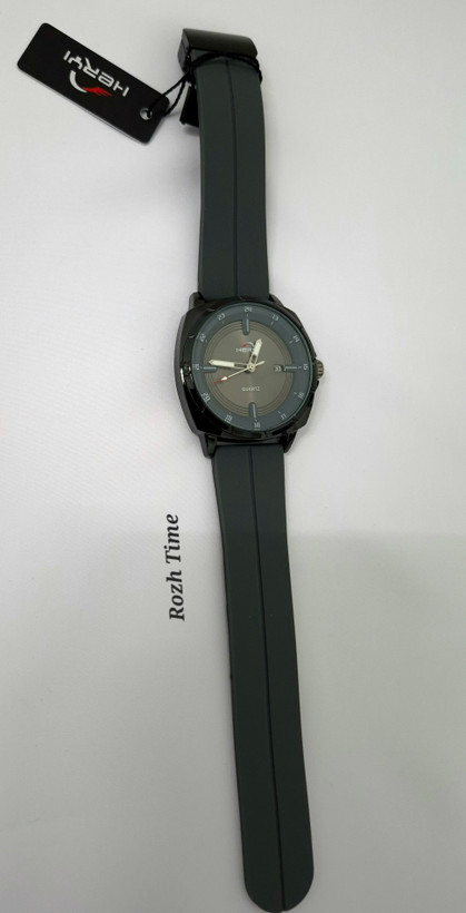 ساعت صفحه گرد HERYI بند سیلیکونی قفل مگنتی ذغالی