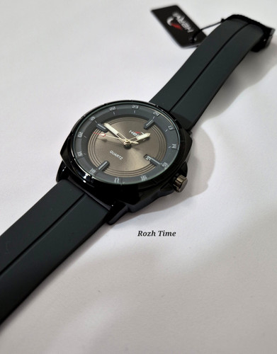 ساعت صفحه گرد HERYI بند سیلیکونی قفل مگنتی ذغالی