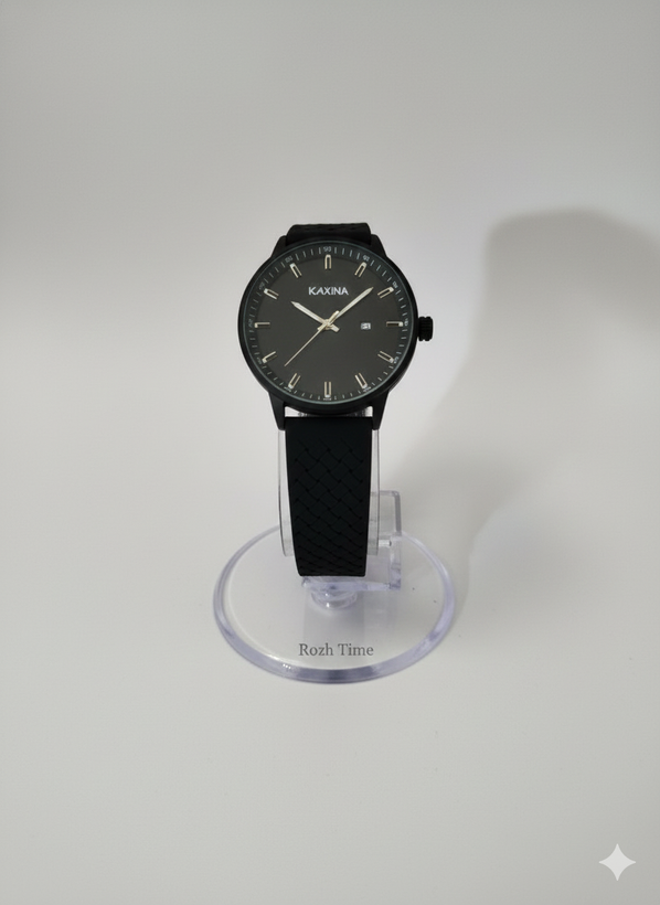 ساعت مردانه کاکسینا بند سلیکونی قفل مگنتی -طراحی مینیمال و شیک - مشکی