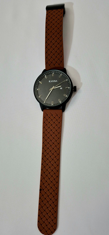 ساعت مردانه کاکسینا بند سلیکونی قفل مگنتی -طراحی مینیمال و شیک - قهوه ای/نسکافه ای