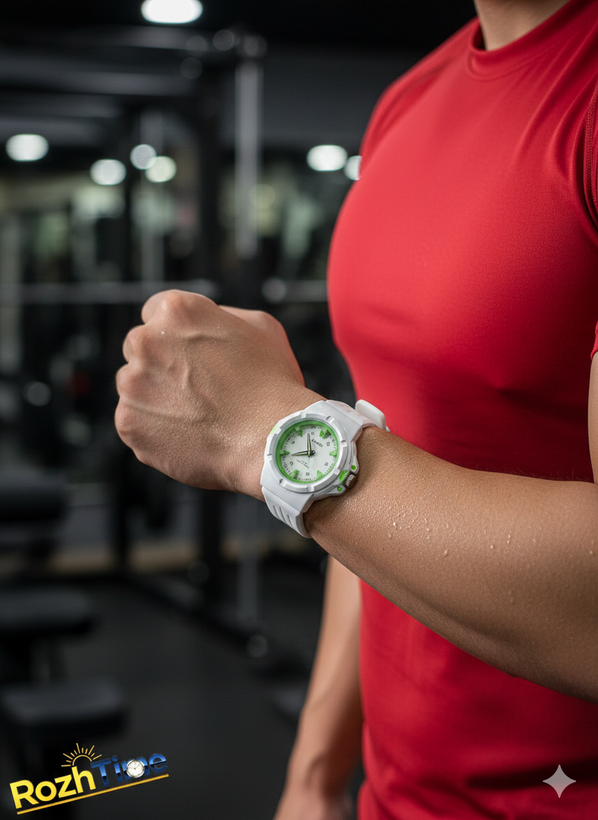 ساعت اسپرت کاسیو G SHOCK (جی شاک) بند رابر - سفید